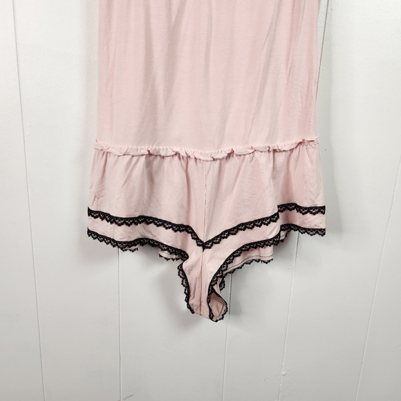 Victoria's Secret Babydoll Romper PJs Pink Ruffles Size Medium New NWT Lingerie - Picture 4 of 6